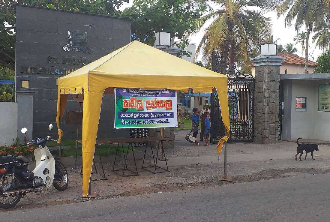St. Nicholas' International College in Negombo organized dansala, a free food stall, on the occasion of Poson Day on June 3
