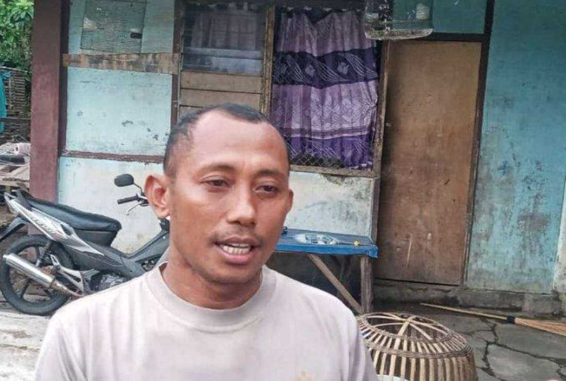 Police officer Samsul Risal who reportedly raped a girl under his care in Indonesia's East Nusa Tenggara province