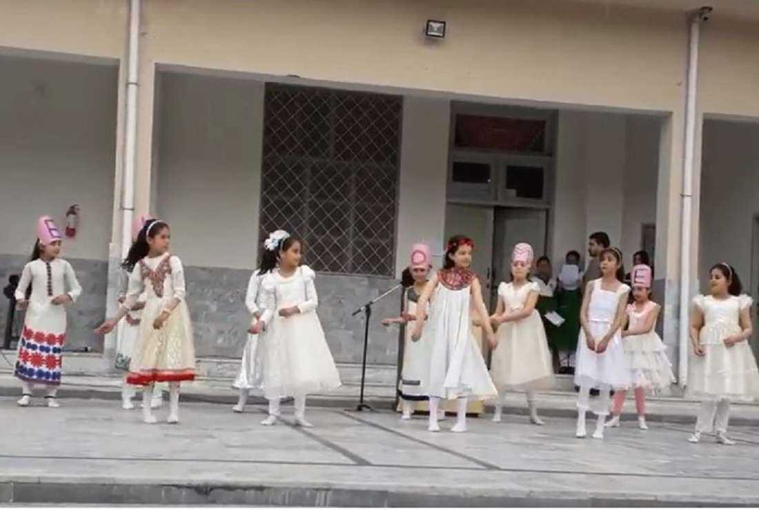 Students from Public School Sangota in Swat district in Pakistan perform a dance on March ?29, ?2017. Tragedy struck the school on May 16 when a policeman guarding the school shot and killed two school girls